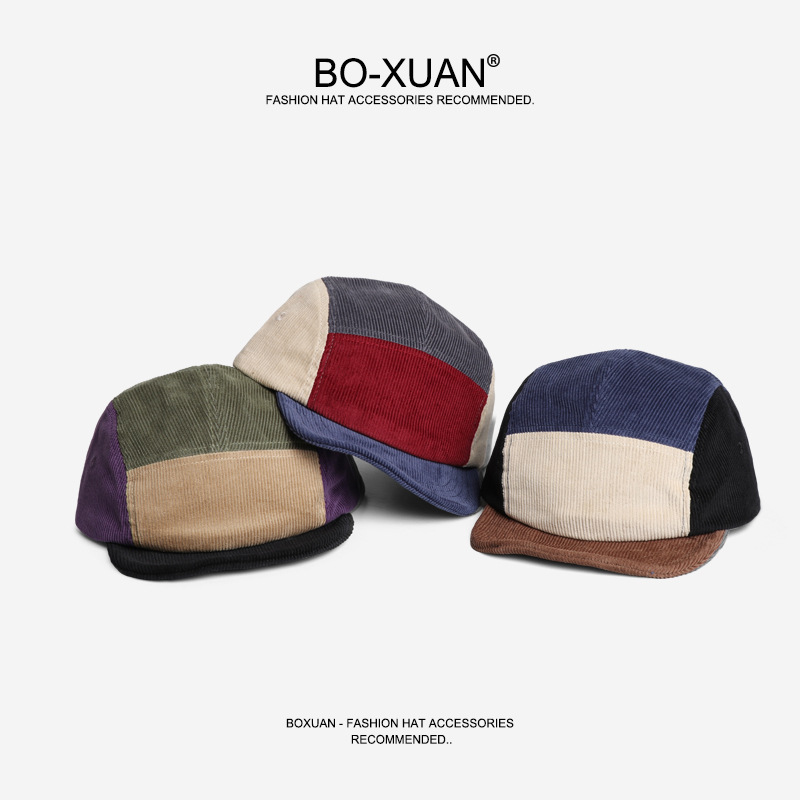 Bonés de Beisebol Retro de Cor - Corduroy Cap 5 Panel avaliação e preço