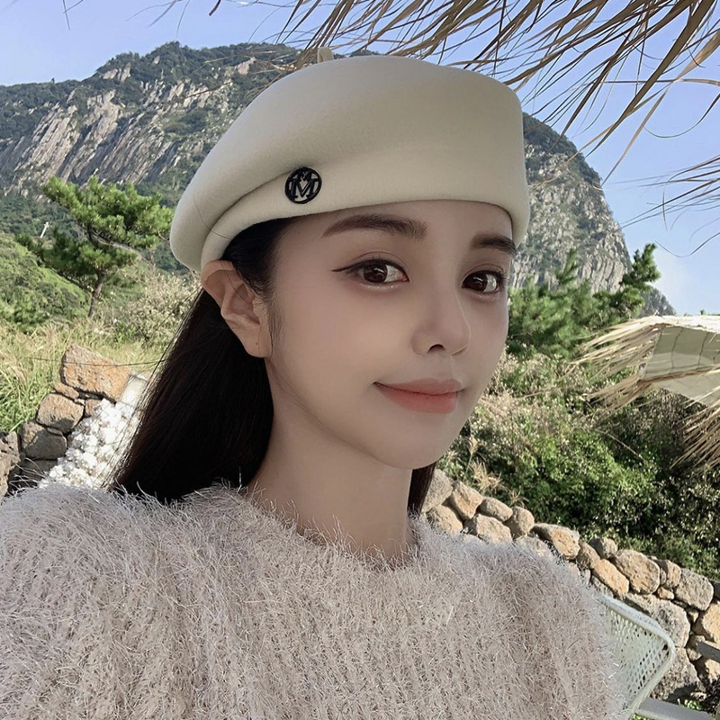 Boina de lã branca para mulher - Beret French Wool avaliação e preço
